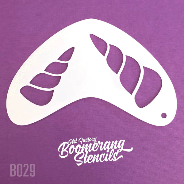 Art Factory - Boomerang Stencil - Unicorn Horn