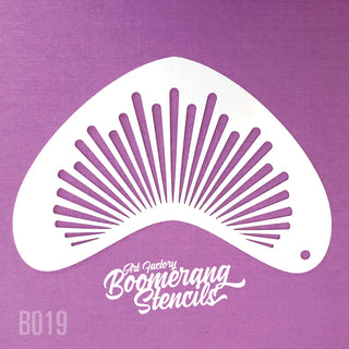 Art Factory - Boomerang Stencil - Sunburst