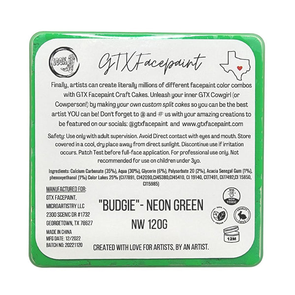 GTX Facepaint - Budgie - Neon - 120 grams