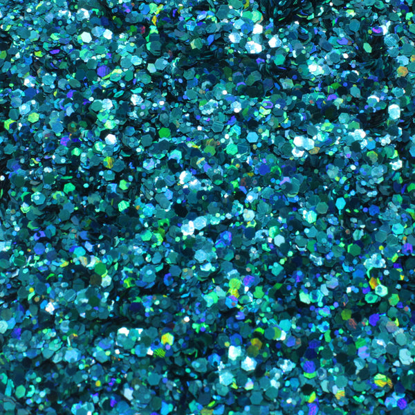 Suzy Sparkles Glitter - Holographic Jade - Chunky - 1 oz Bag