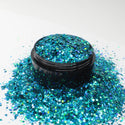 Suzy Sparkles Glitter - Holographic Jade - Chunky - 1 oz Bag