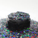 Suzy Sparkles Glitter - Holographic Black - Chunky - 1 oz Bag