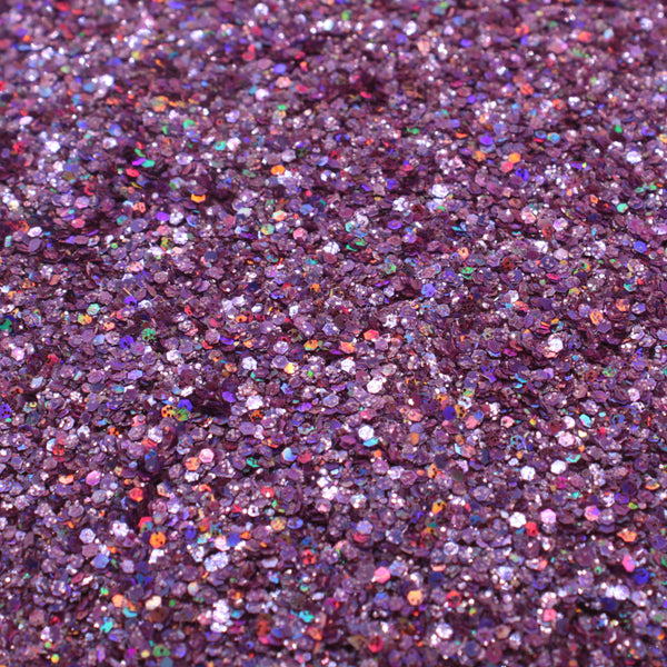 Suzy Sparkles Glitter - Holographic Lavender - Chunky - 1 oz Bag