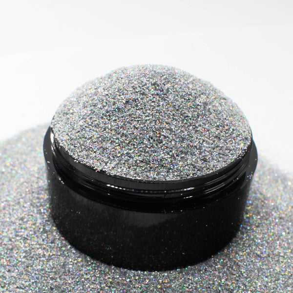 Suzy Sparkles Glitter - Holographic Silver - Fine - 1 oz Bag