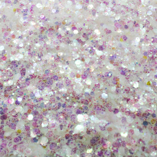 Suzy Sparkles Glitter - Iridescent Pearl White - Chunky
