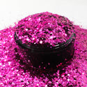 Suzy Sparkles Glitter - Metallic Bright Pink - Chunky - 2 oz Bag
