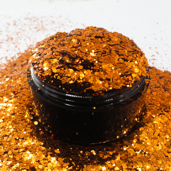 Suzy Sparkles Biodegradable Glitter - Orange - Chunky
