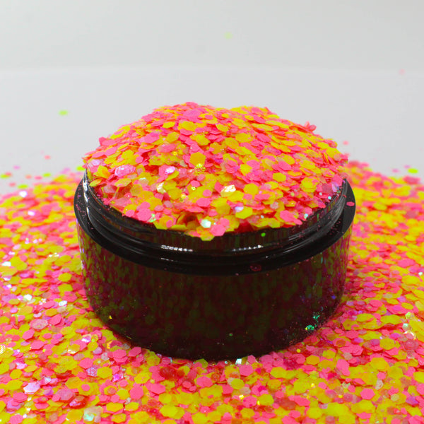 Suzy Sparkles Glitter - Pink Lemonade Mix - Chunky