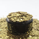 Suzy Sparkles Glitter - Metallic Gold Stars - Chunky - 2 oz Bag