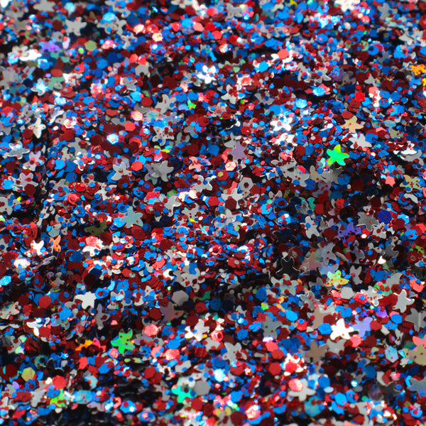 Suzy Sparkles Glitter - Star Spangled Glitter Mix - Chunky