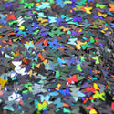 Suzy Sparkles Glitter - Holographic Silver Butterflies - Chunky - 1 oz Bag