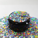 Suzy Sparkles Glitter - Holographic Silver Butterflies - Chunky - 1 oz Bag