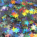 Suzy Sparkles Glitter - Holographic Silver Snowflakes - Chunky - 1 oz Bag