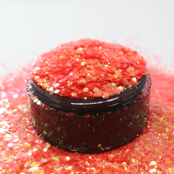 Suzy Sparkles Glitter - Iridescent Coral - High Sparkle - Chunky - 1 oz Bag