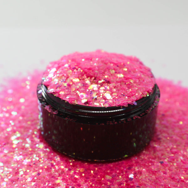 Suzy Sparkles Glitter - Iridescent Pixie Pink - Chunky - 1 oz Bag