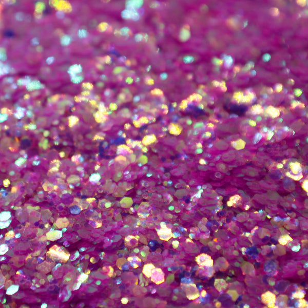 Suzy Sparkles Glitter - High Sparkle Iridescent Sprite Pink - Chunky - 1 oz Bag