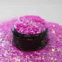 Suzy Sparkles Glitter - High Sparkle Iridescent Sprite Pink - Chunky - 1 oz Bag