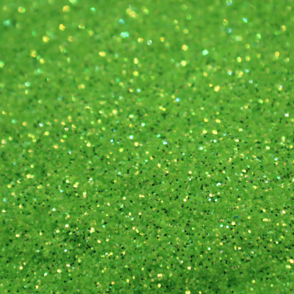 Suzy Sparkles Glitter - Iridescent Neon Green - High Sparkle - Fine - 1 oz Bag