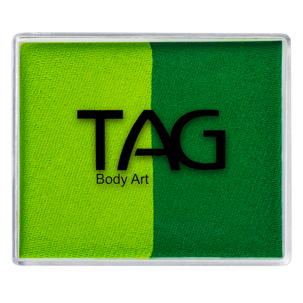 TAG Face Paint - Split Cake - Mid Green/Light Green - 50 grams