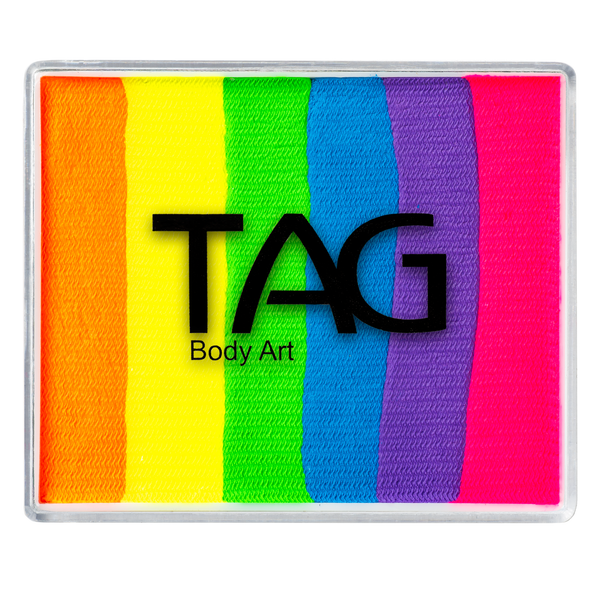 TAG Face Paint - Split Cake - Neon Rainbow - 50 grams