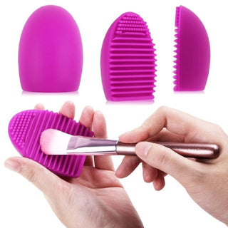 BrushEgg - Face Paint Brush Cleaning Pad - Purple