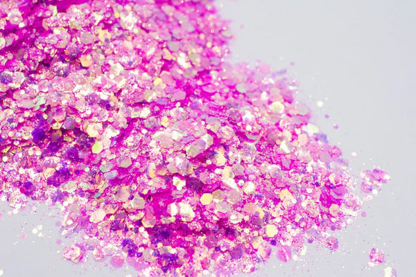Suzy Sparkles Glitter - Cotton Candy Mix - Chunky