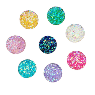 Face Paint Gems - Mineral Round Gems - .4" - Mixed Colors - Pack of 20