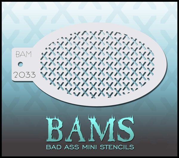 Bad Ass Mini Stencil - 2033 Cross Hatch Stencil