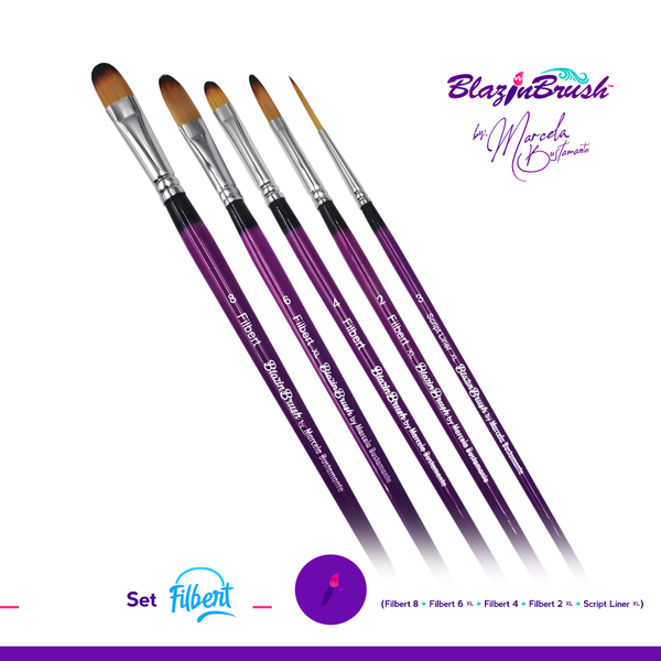 Blazin Brush - Filbert Set