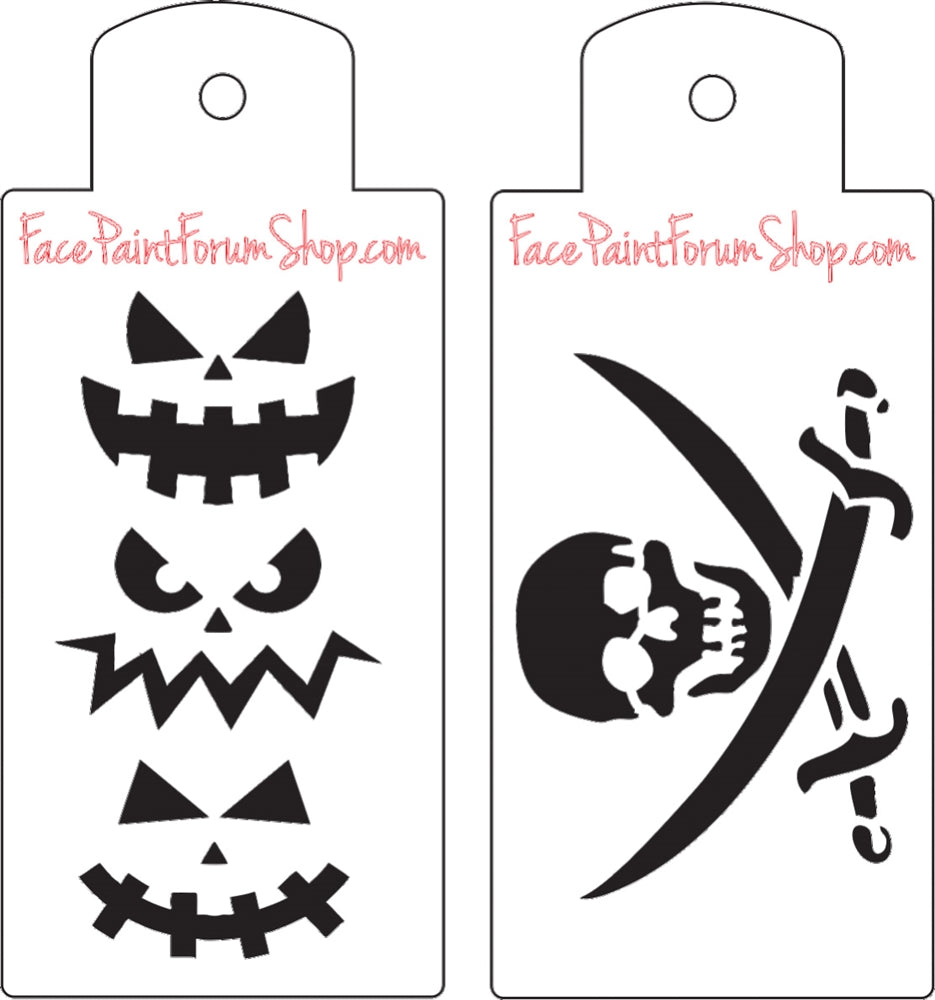 Boost Stencil Set Skull and Swords Face Paint Forum Shop
