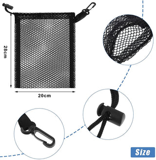 Face Paint Sponge Drawstring Mesh Bag With Clips- 2 Pack
