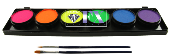 Diamond FX Face Paint - 6 Color Neon Palette
