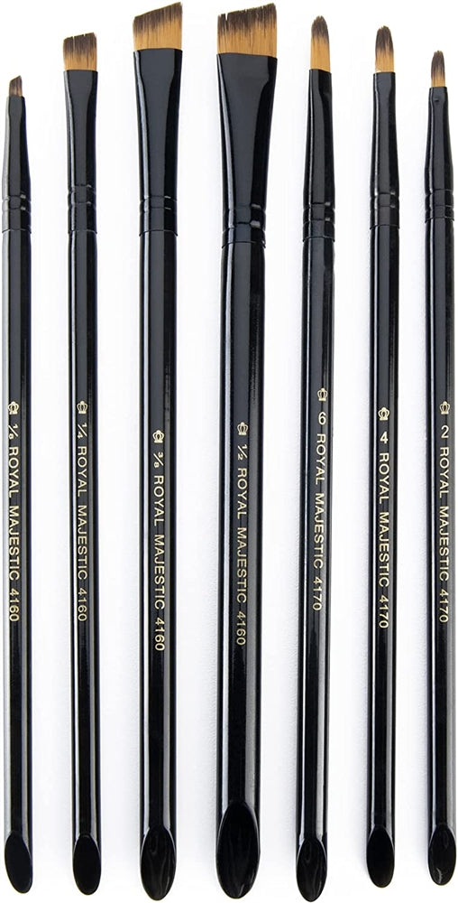 Royal - Majestic Filbert and Angular Brush Set - 7-pc