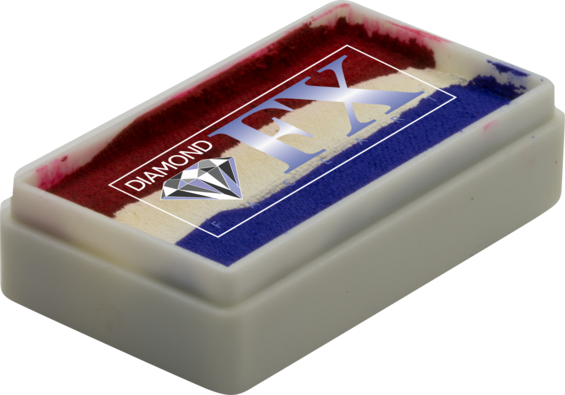 Diamond FX Face Paint - 1 Stroke Cake - Red White and Blue