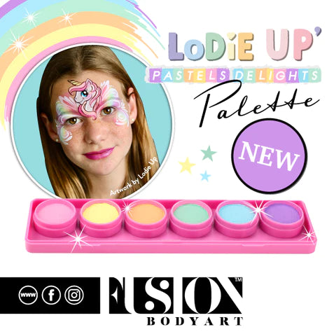Fusion Body Art - Lodie Up Face Painting Pink Palette - Elodie's Pastel Delights