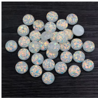 Face Paint Gems - Large White Opal - 12mm (0.5") - Pack of 10