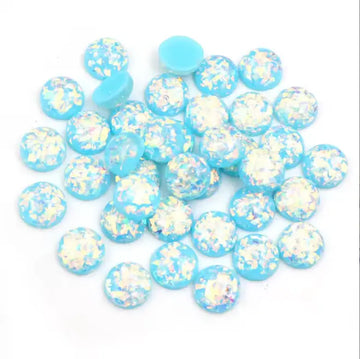 Face Paint Gems - Large Blue Opal - 12mm (0.5") - Pack of 10 Face Paint Forum Shop