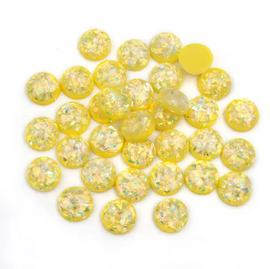 Face Paint Gems - Large Yellow Opal - 12mm (0.5") - Pack of 10 Face Paint Forum Shop