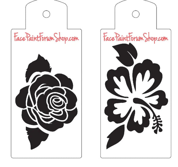 Boost Stencil Set - Rose and Hibiscus Boost Stencils