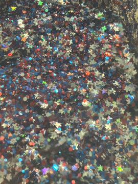 Suzy Sparkles Glitter - Red Stars & Blue - Chunky Suzy Sparkles