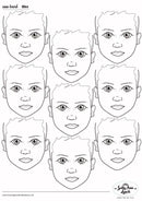 Sally-Ann Lynch Practice Board - 9 Child Heads - Vertical 0044 Sally Ann Lynch