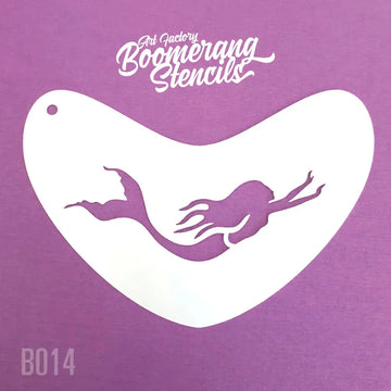 Face Paint Stencil Mermaid Swimming - Boomerang - Art Factory Art Factory