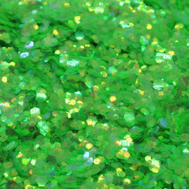 Suzy Sparkles Glitter - Iridescent Neon Green - Chunky Suzy Sparkles