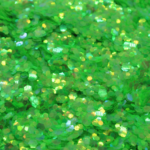 Suzy Sparkles Glitter - Iridescent Neon Green - Chunky Suzy Sparkles