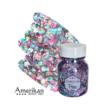 Amerikan Body Art Pixie Paint – Cupcake Day Glitter Gel (1 oz) Amerikan Body Art