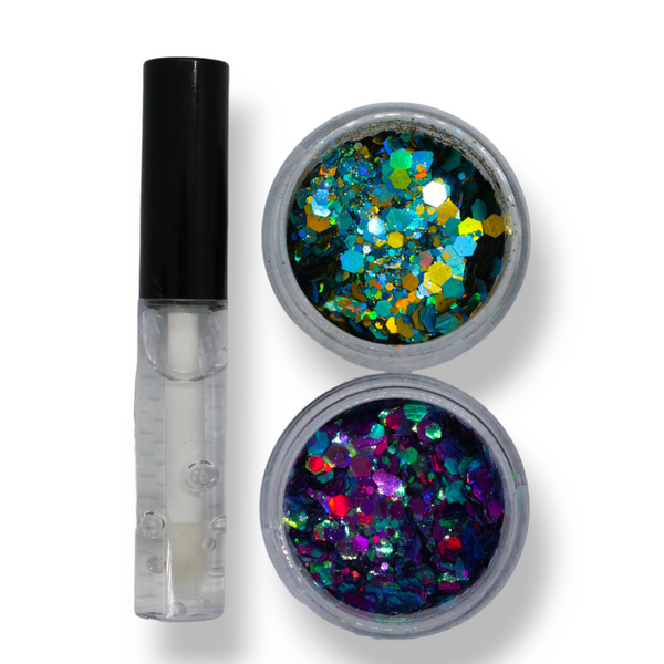 Suzy Sparkles Glitter - Chunky Glitter Set - Fuchsia and Teal