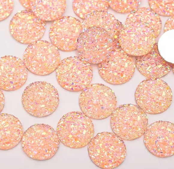Face Paint Gems - Round Rhinestones Pink - 12mm (0.5") - Pack of 10 Face Paint Forum Shop