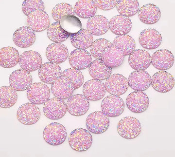 Face Paint Gems - Round Rhinestones Purple - 12mm (0.5") - Pack of 10 Face Paint Forum Shop