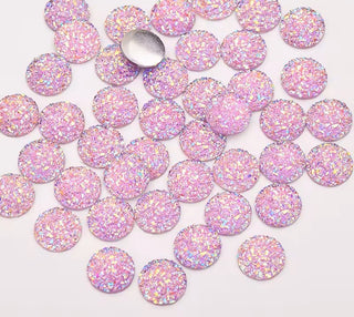 Face Paint Gems - Round Rhinestones Purple - 12mm (0.5") - Pack of 10