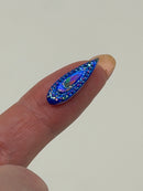 Face Paint Gems - Long Teardrop Blue - 7mmx21mm (0.28"x0.83") - Pack of 10 Face Paint Forum Shop